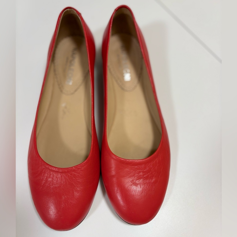 NAPOLEONI "Red" Ballet Flats with Mirrored Heel Size 39